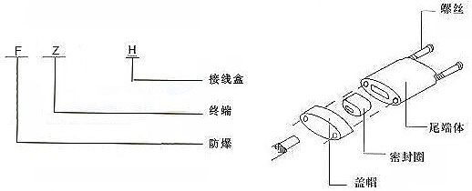 FZH防爆尾端接線(xiàn)盒結(jié)構(gòu)及型號(hào)說(shuō)明